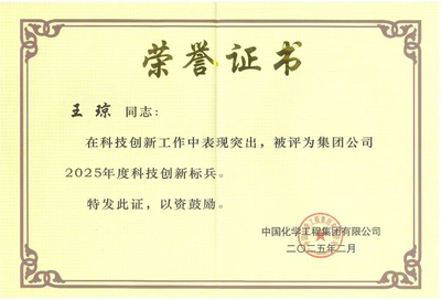 中国化学成达公司&ldquo;数字化交付&rdquo;团队与个人获集团科技创新表彰